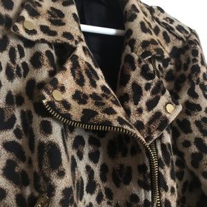 Leopard print Motorcycle Jacket